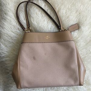 Coach spring summer purse, with weave detail